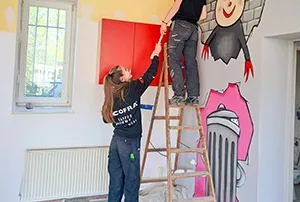 Die Helfer können selbst kreativ werden.