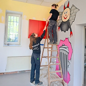 Die Helfer können selbst kreativ werden.