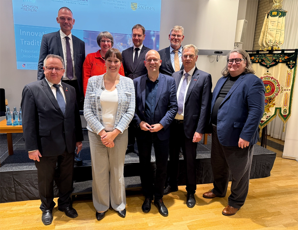 Ministerpräsident Michael Kretschmer hatte in die Vertretung des Freistaates Sachsen beim Bund eingeladen