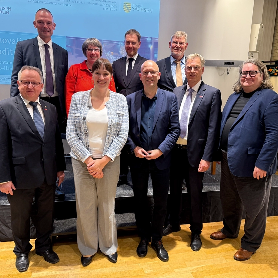 Ministerpräsident Michael Kretschmer hatte in die Vertretung des Freistaates Sachsen beim Bund eingeladen